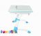 Парта FunDesk Amare Blue для школьника растущая