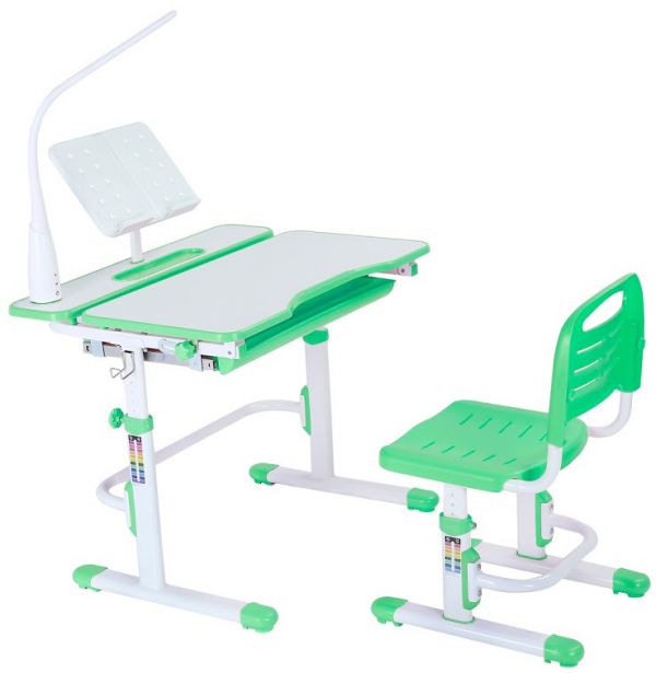 Растущая детская парта и стул Cubby Botero Green
