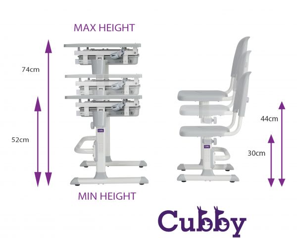 Парта и стул трансформеры Cubby Lupin WG
