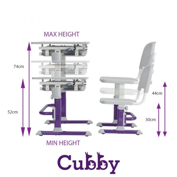 Парта и стул трансформеры Cubby Lupin VG