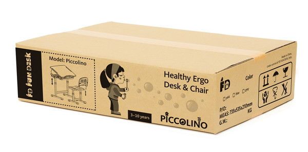Набор учебный FunDesk Piccolino Grey