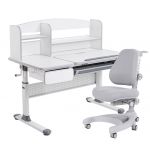 Парта Cubby Rimu Grey и кресло Cubby Magnolia Grey