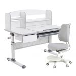 Комплект Cubby парта Rimu Grey с креслом Paeonia Grey