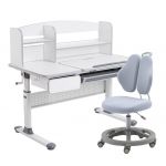 Парта Cubby Rimu Grey и кресло FunDesk Pratico II Grey
