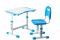 FunDesk растущая детская парта и стул Sole II Blue
