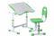 FunDesk растущая детская парта и стул Sole II Green